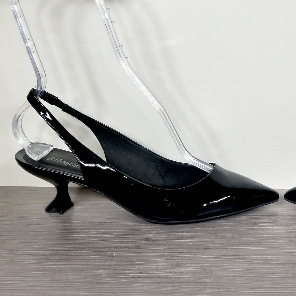 Jeffrey Campbell Talisman Slingback Pump, Black Patent Leather, Womens Size 8 M - Picture 7 of 14